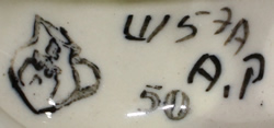 Base mark on small pink flower Polish juicer