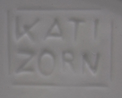 Kati Zorn brown haired head juicer impressed base mark