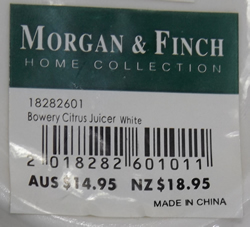 Morgan & Finch Bowery Citrus Juicer White