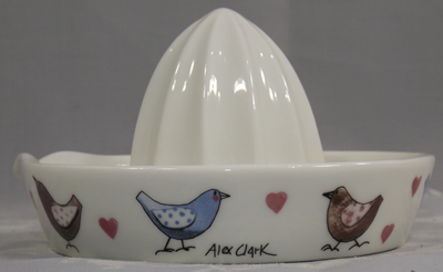 Sideview of Alex Clark Lovebirds juicer