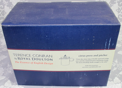 Box for Blue bands on white Royal Doulton 2 piece juicer