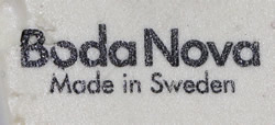 The basemark on a 1 piece white Boda Nova juicer