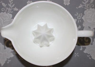 Top view of white Nick Munro Wedgewood juicer