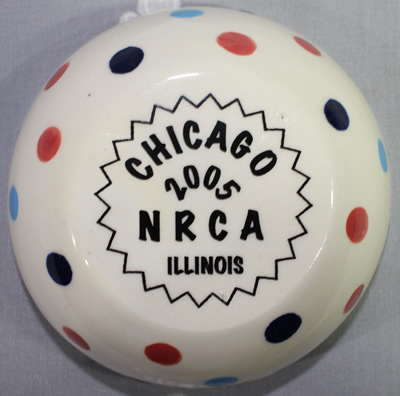 Base mark on NRCA 2005 dark blue boy ceramic juicer