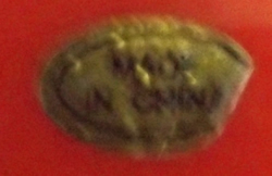 Sticker on a German Chancellor Angela Merkel plastic juicer