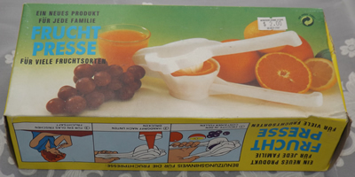 Box White plastic squeezer juicer
