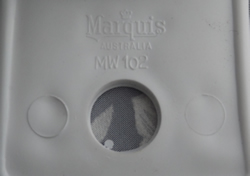 1995 Marquis white boat juicer logo