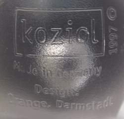 Embossed marks on  Koziol plastic juicer