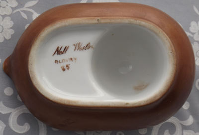 Nell Weston hand painted ceramic juicer bottom view