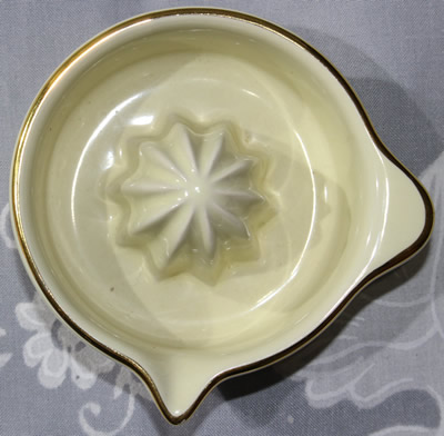 Top view of a China Specialties Autumn Leaf mini juicer