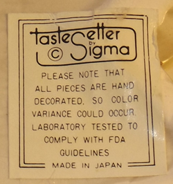 Taste Setter by Sigma label