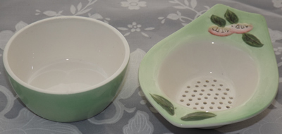 Green Japanese strainer 2 parts