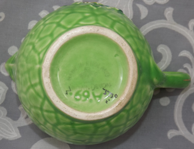 Green with pink and blue flowers Crown Devon base