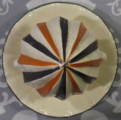 Reamer for a Green, yellow, orange and black on white clown juicer