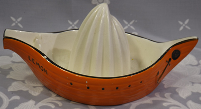 Orange Beswick boat juicer leftside view