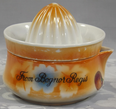 "From Bognor Regis" souvenir juicer side view