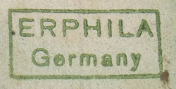Pink flower on green Erphila Germany juicer base mark