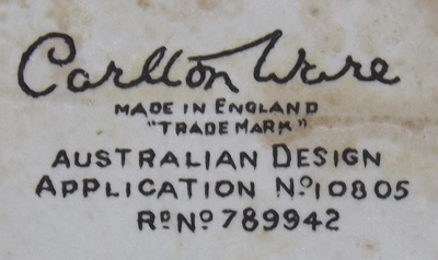 Basemark of Carlton Ware Yellow Gumnut juicer