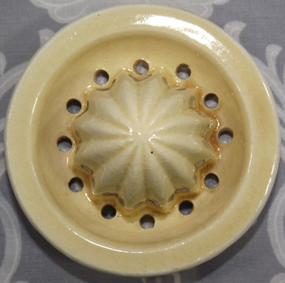 The reamer for an orange with brown leaves teapot juicer