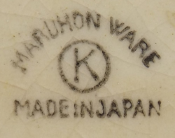 Basemark on an orange with brown leaves teapot juicer 