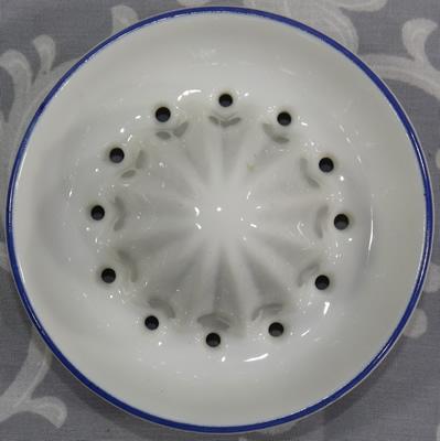 White reamer with blue trim