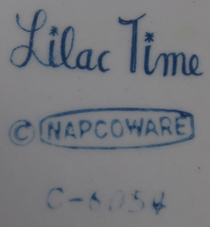 Base mark on Napcoware Lilac Time pitcher juicer 