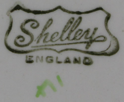 Basemark on Shelley green bands drip glaze juicer