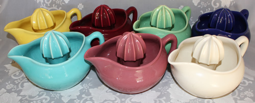 Seven colours of the "Jiffy Juicer"