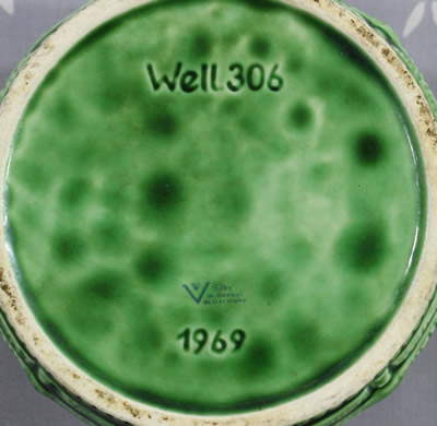 The base of a green 'teapot' Goebel juicer