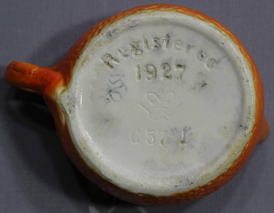 The base of a Goebel C.57.1 orange 'peel' juicer