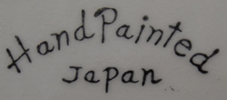 hand painted japan backstamp