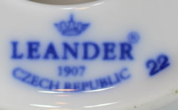 Basemark on a Leander blue and white jug like juicer