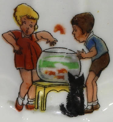 Image 1 of children on F.D Chauvigny porcelain juicer