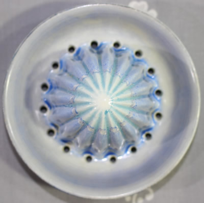 Reamer on Blue Shelley drip glaze juicer