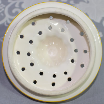 70's yellow & white Japanese bottom view