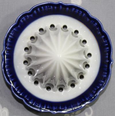 The reamer for a cobalt blue trim German ceramic juicer