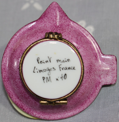 Top view of miniature Limoges Box juicer 
