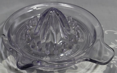 Amethyst Canton Glass embossed Manny juicer without flash