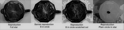 The base of the 4 known reproductions of the Westmoreland Specialty Co. cup juicers