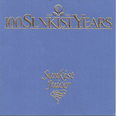 Cover of 100 SUNKIST YEARS booklet