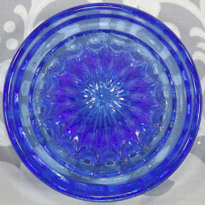 Blue glass Edna Barnes 2 piece reamer