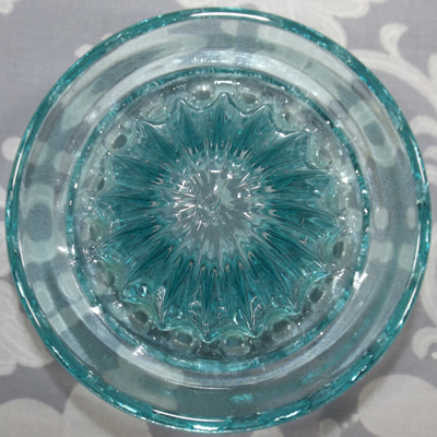 Aqua glass Edna Barnes 2 piece reamer