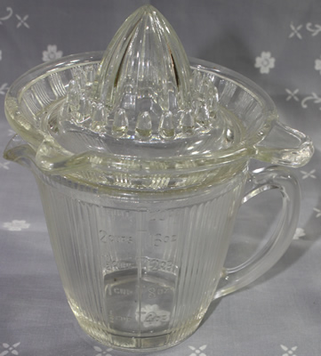 Crown Crystal Glass (Australia) Type 1 juicer sitting on its matching jug