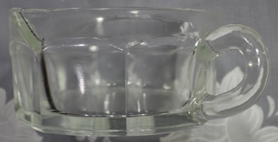 The hexagonal panels 2 piece Crown Crystal (Australia) clear glass juicer