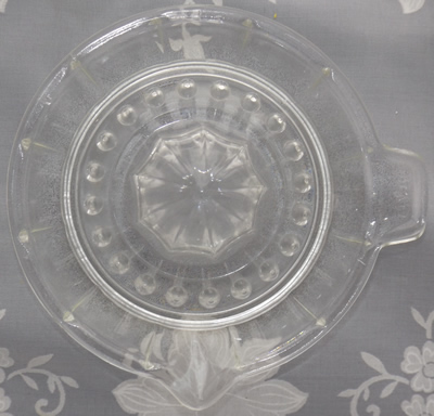 Italian clear glass juicer top view