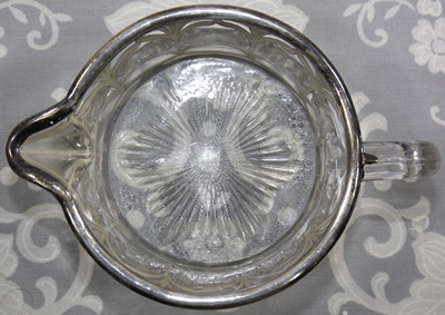 Top view Westmoreland Specialty Co silver overlay 2 piece juicer