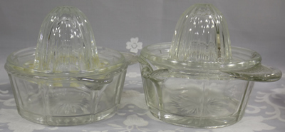 2 sizes of Larger hammer crossing a sword 2 piece glass juicer