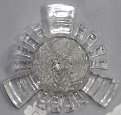 Top view of a C. H. Read clear glass 'Juice Extractor'