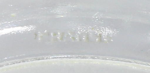 Embossed FRANCE on a BVB France clear glass juicer 