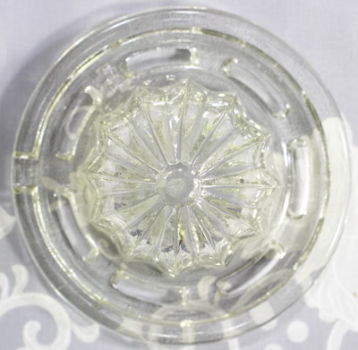 Reamer for a U.S. Glass Company Clear - red base Decorated juicer